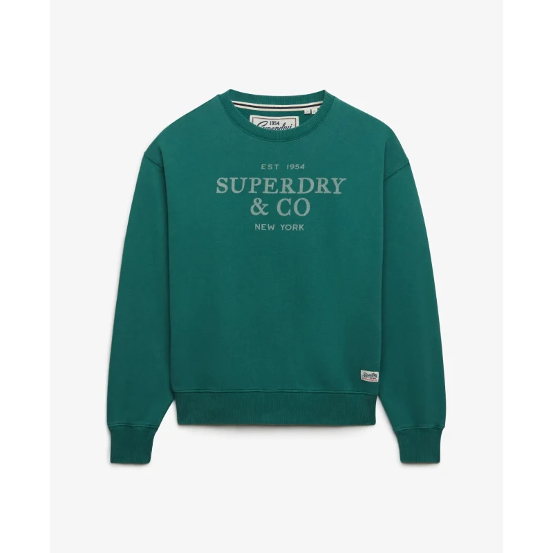 Image of Superdry Womens casual sweatshirt Superdry Luxe Casual Vert Female S