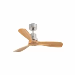 Mini Lantau Matt Nickel, Pine Ceiling Fan With DC Motor 2700K