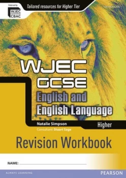 Image of Wjec Gcse English and English Language. Higher by Natalie Simpson Paperback