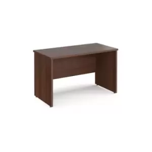 image of Office Desk Rectangular Desk 1200mm Panel End Leg Walnut Tops 600mm Depth Maestro 25