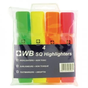 image of Nice Price Assorted Hi-Glo Highlighters Pack of 4 7910WT4