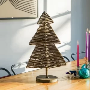 Image of 60cm Rattan Christmas Tree Natural