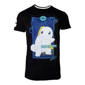 Image of Pokemon - Squirtle Water Type City Mens Large T-Shirt - Black