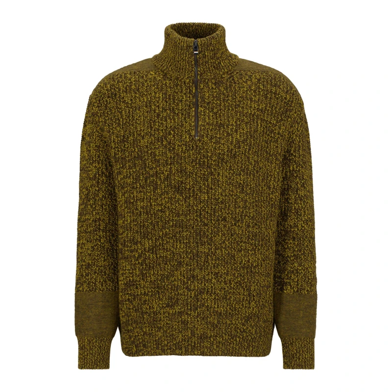 Image of Boss Mens Millenium 1/4 Zip Fleece Green male XL