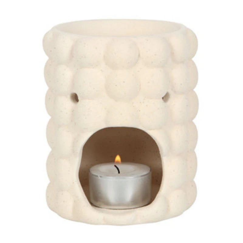 Image of Something Different Something Different Speckle Bubble Oil Burner in Cream Cream One Size Unisex 5063527843579