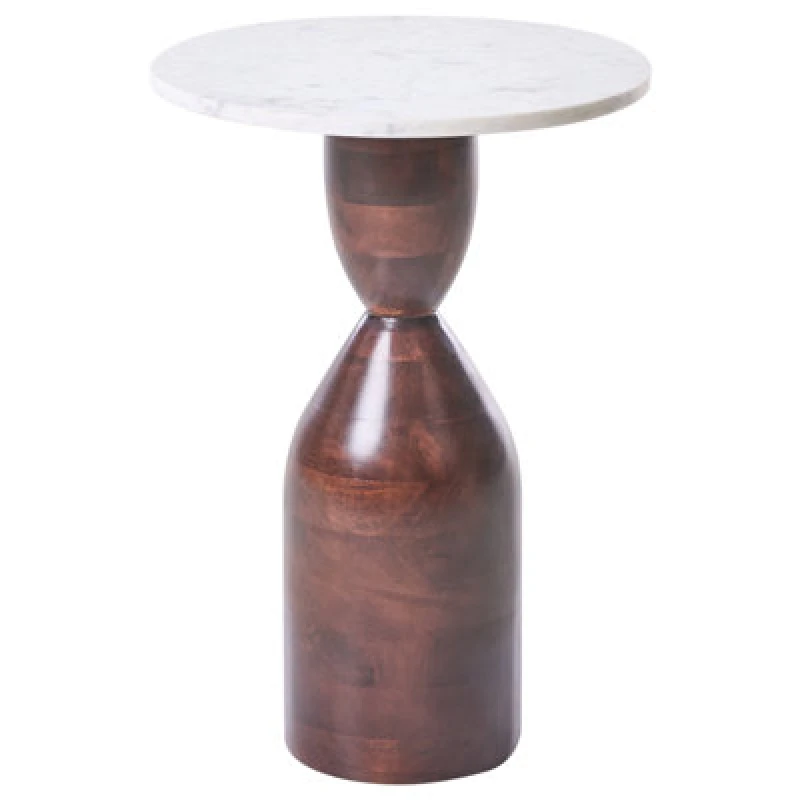Image of Beliani Side Table Wallula Mango Wood Brown