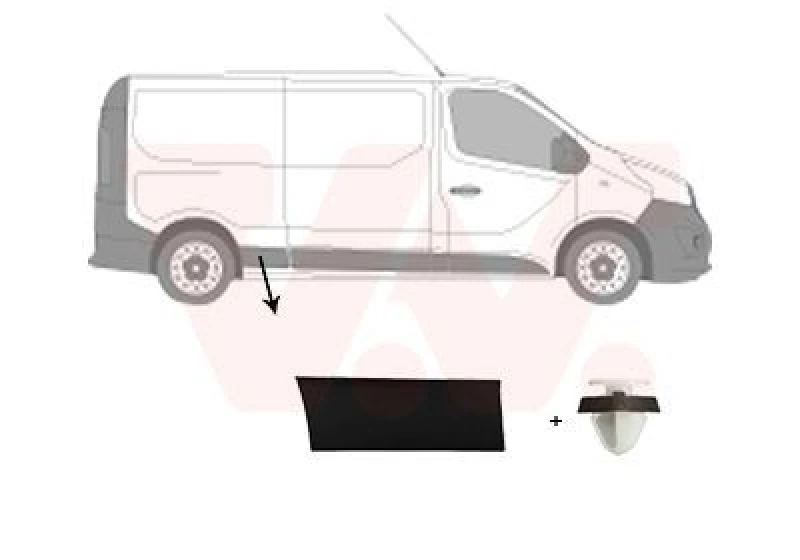 Image of VAN WEZEL Trim / Protective Strip, sidewall VAN WEZEL 4396428