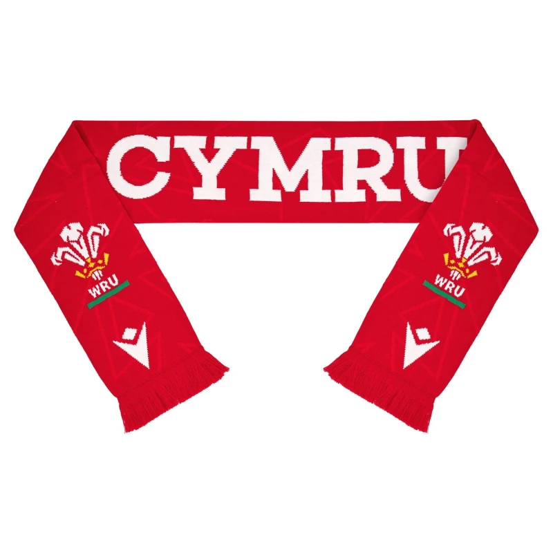 Image of Macron WRU Scarf - Red Red One Size