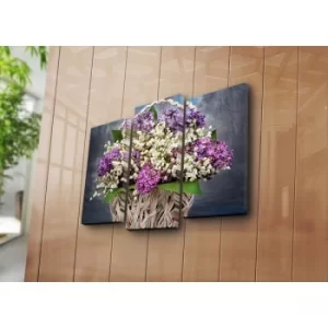 Image of 3PATK-40 Multicolor Decorative Canvas Painting (3 Pieces)