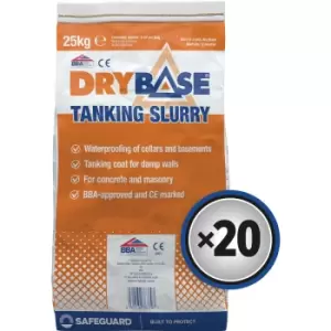 Image of Safeguard Drybase BBA Tanking Slurry 25kg Grey (20 Pk)