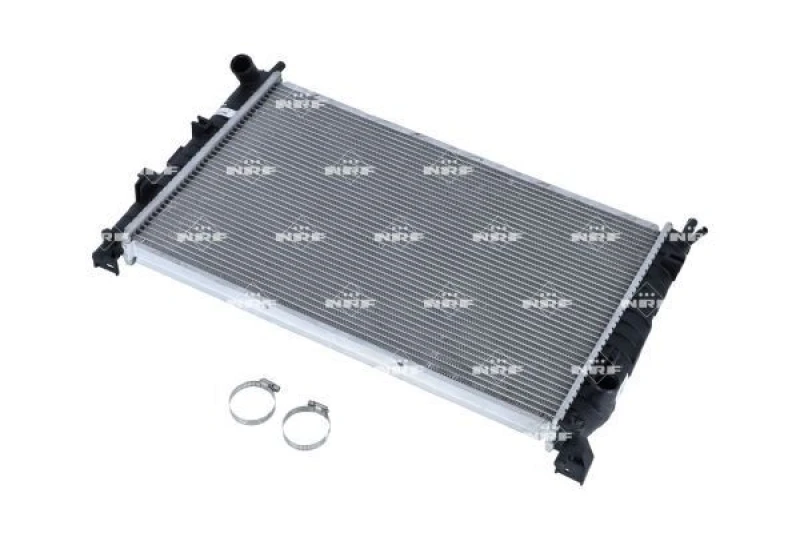 Image of NRF 509527 Engine radiator EASY FIT Brazed cooling fins, Aluminium, with mounting parts Aluminium Radiator,engine cooling (470)
