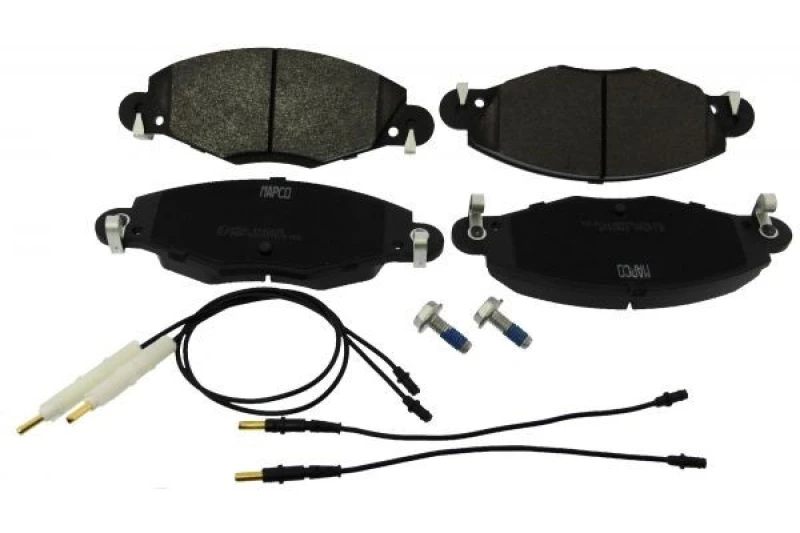 Image of MAPCO 6566 Brake pad set Front Axle, incl. wear warning contact, with anti-squeak plate Brake Pad Set,disc brake (402)