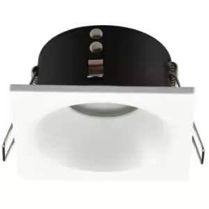 Image of Cristal Alhambra Fixed Recessed Downlight Light Square White IP65