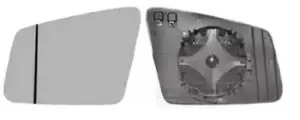 Image of VAN WEZEL Wing Mirror Glass MERCEDES-BENZ 3044837 2128101721,2468100121,A2128101721 A2468100121