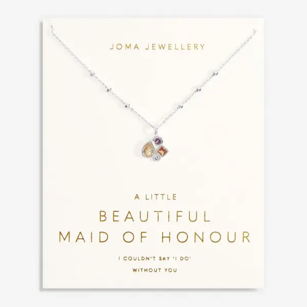Image of Joma Jewellery Bridal A Little Maid Of Honour Silver Plated 46cm + 5cm