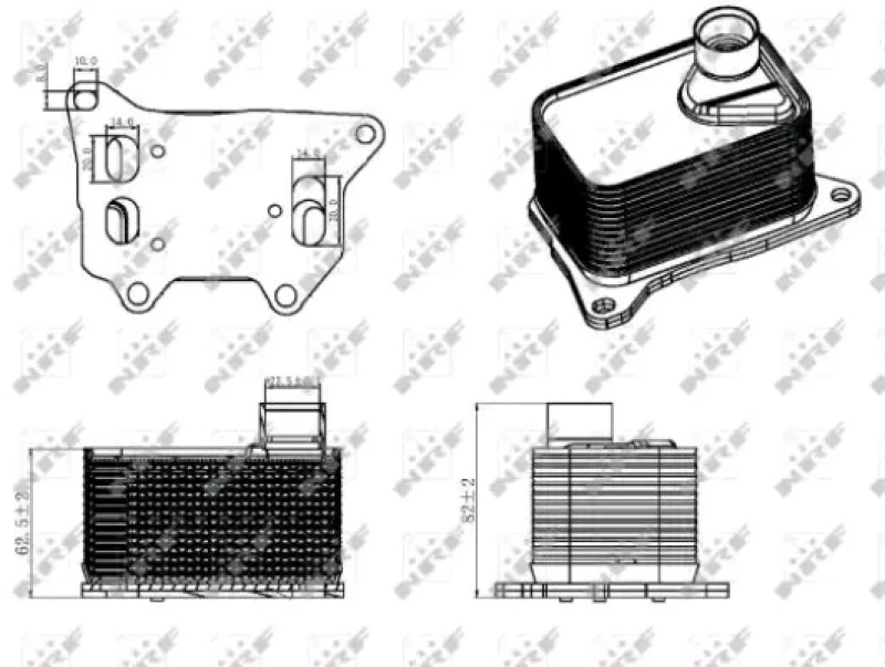 Image of NRF 31330 Oil Cooler Oil Cooler,engine oil (469)
