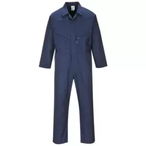 image of Portwest - C813NAR4XL - sz Long 4XL Liverpool Zip Coverall - Navy - Navy