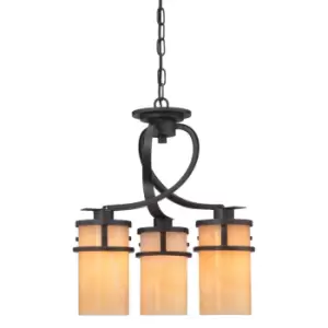 Image of 3 Bulb Chandelier Hanging Pendant LIght Imperial Bronze LED E27 100W Bulb