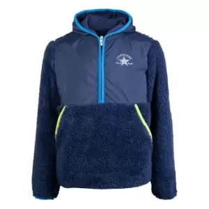 Image of Converse Sherpa Half Zip Junior Boys - Blue