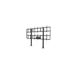 Image of Peerless DS-S555-3X2 55" Fixed Black flat panel floorstand