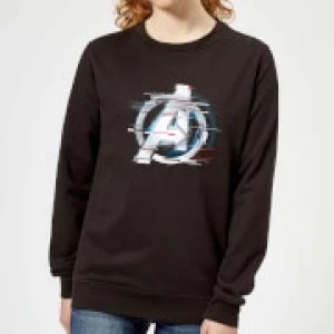 Image of Avengers: Endgame White Logo Womens Sweatshirt - Black - 5XL
