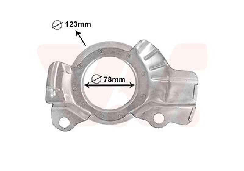 Image of VAN WEZEL Brake disc backing plate VAN WEZEL 8314371