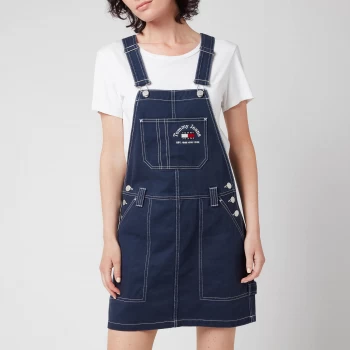 Image of Tommy Jeans Womens Tjw Timeless Dungaree Dress - Twilight Navy - S