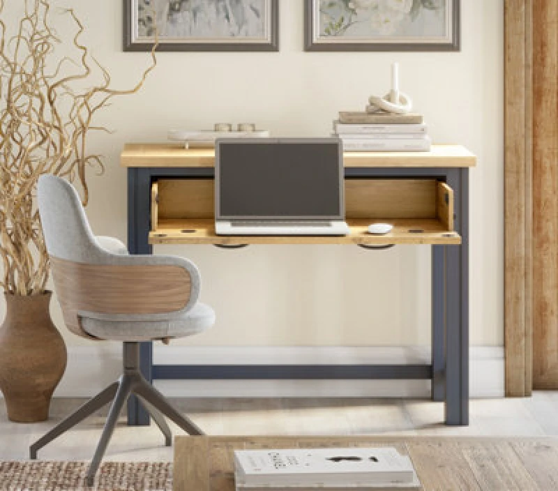 Image of Baumhaus Splash Of Blue - Hidden Spacesaver Desk