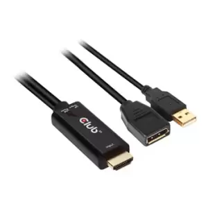 image of Club 3D HDMI2.0 to DisplayPort1.2 Active Adapter