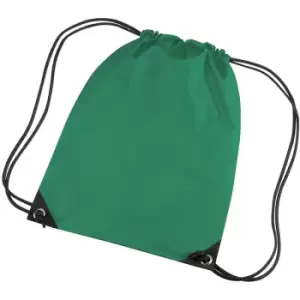 Premium Gymsac Water Resistant Bag (11 Litres) (Pack Of 2) (One Size) (Kelly Green) - Bagbase