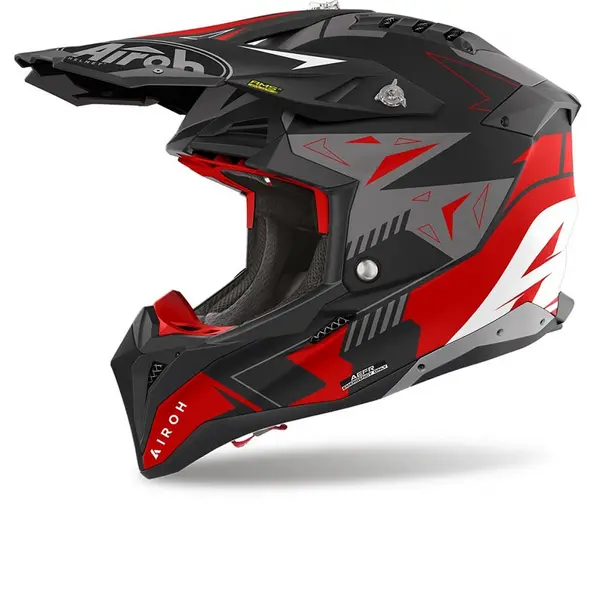 Image of Airoh Aviator 3 Spin Red Matt Offroad Helmet Size L