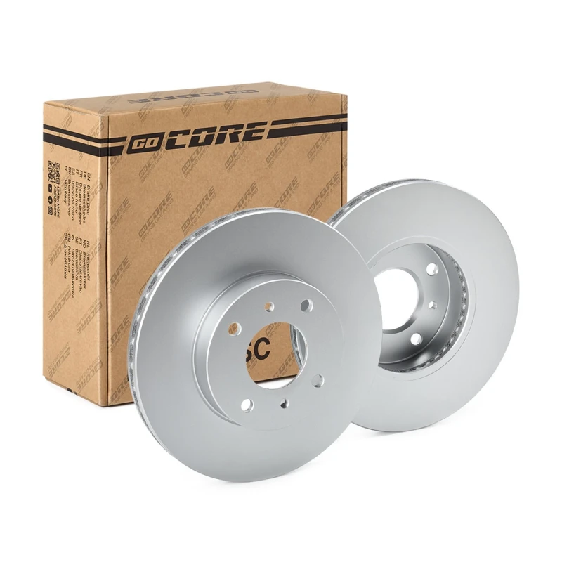 Image of goCORE GCH20277 Brake disc Front Axle, Vented, Cast Iron, Coated, without wheel studs Cast Iron Brake Disc (82)