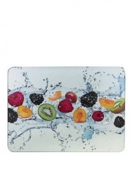 image of Apollo Fruit Splash Glass Worktop Savers - Set Of 2