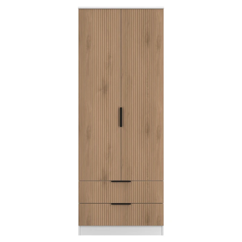 Image of Welcome Furniture Welcome Furniutre Java Tall 2 Door 2Drw Robe - Ready Assembled JAV081SEWM