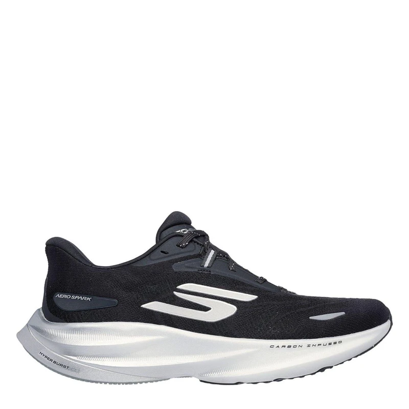 Image of Skechers AERO Spark Running Trainers Mens Black/White male 7 (41)