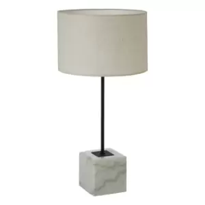 image of Murdoch Marble Base Lamp Curved Table