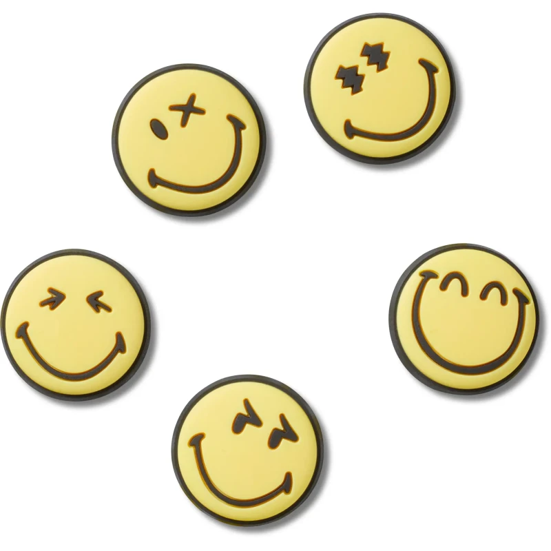 Image of Crocs Jibbitz Crocs Smileyworld (x5) Jaune Unisex TU