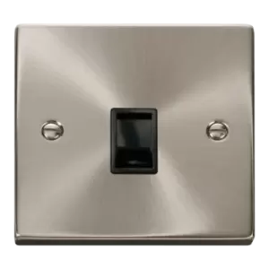 Image of Click Scolmore Deco 1 Gang RJ11 Flush Socket - VPSC115BK