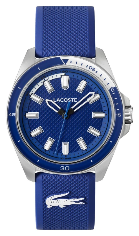 Image of Lacoste 2011493 CAPBRETON Three-Hand Quartz (43mm) Blue Dial Watch