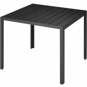 Tectake Aluminium Garden Table With Adjustable Feet (90X90X74.5cm) Black