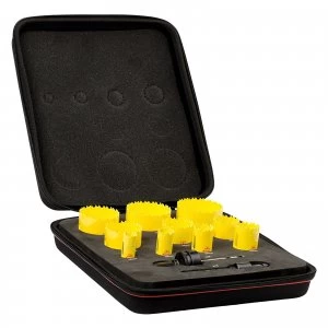 image of Starrett KDC10022 12 Piece Deluxe Plumbers Hole Saw Set