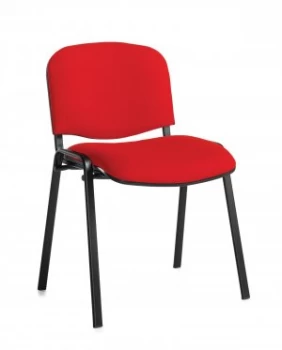 Image of Taurus Meeting Room Stackable Room With Black Frame and no Arms - Red
