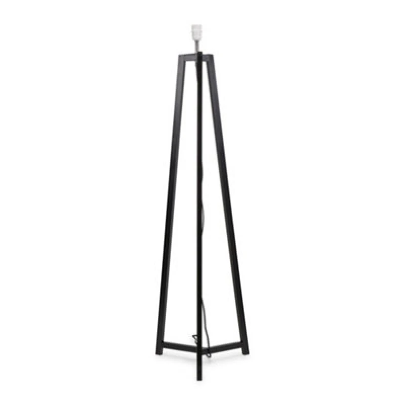 Image of ValueLights Lottie Wooden Free Standing Tripod Floor Lamp Base Black
