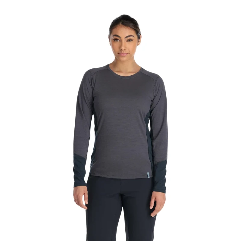 Image of Womens long sleeve T-Shirt Rab Syncrino Base Gris Female L