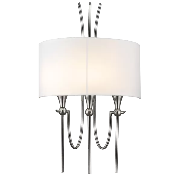 image of Las Vegas 3 Light Wall Lamp Nickel, E14