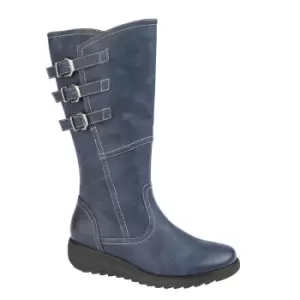 Image of Cipriata Womens/Ladies Latina Knee-High Boots (7 UK) (Navy)