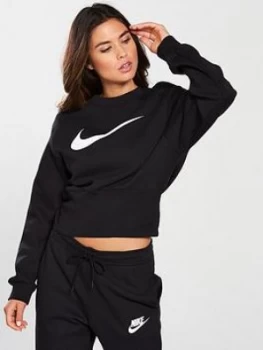 image of Nike Sporstwear Swoosh Crew Sweat Black Size XXL Women