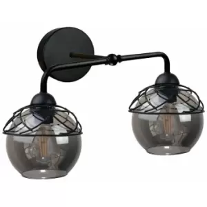 Keter Mera Dome Wall Lamp Black, 23cm, 2x E27