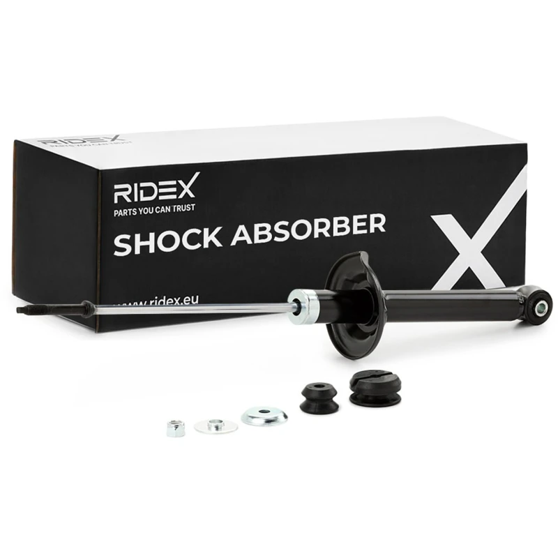 Image of RIDEX 854S1151 Shock absorber Rear Axle, Gas Pressure, Twin-Tube, Telescopic Shock Absorber, Bottom eye Shock Absorber (854)