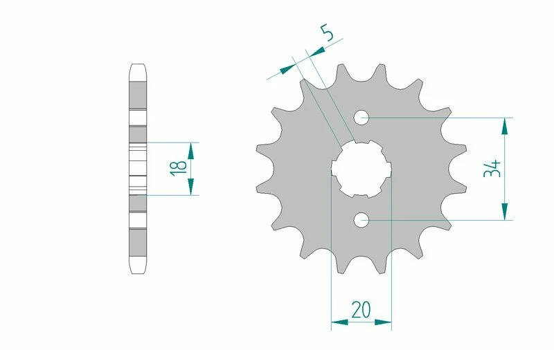 Image of AFAM Steel Standard Front Sprocket 26200 - 428